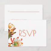 Mariage Fleur Cactus du désert RSVP (Devant / Derrière)