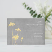 Mariage Fleur Chic Jaune et Gris RSVP (Debout devant)