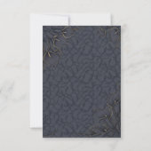 Mariage Fleur de Lys Noir Save the Date (Dos)