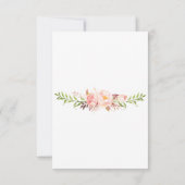 Mariage Fleur Rose Rustique Blush RSVP (Dos)