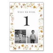 Mariage Fleur sauvage aquarelle Numéro de la table (Par défaut)