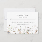 Mariage fleur sauvage Boho Floral Wedding Carte RS (Devant)