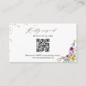 Mariage Fleur sauvage Boho QR Carte RSVP en ligne (Devant)