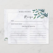 Mariage fleur sauvage, Carte Recette Boho (Devant / Derrière)