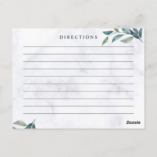 Mariage fleur sauvage, Carte Recette Boho (Dos)