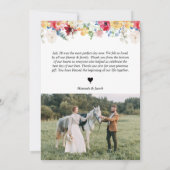 Mariage Fleur sauvage coloré Amour et Merci (Dos)