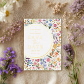 Mariage Fleur Sauvage Coloré Moderne - Faire-Part