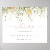 Mariage Fleur sauvage  de verdure Boho Affiche de  (Devant)