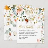 Mariage fleur sauvage détails cartes de boîtier (Devant / Derrière)