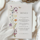 Mariage fleur sauvage Détails Cartes de fermeture