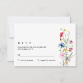Mariage Fleur sauvage élégant RSVP (Devant)