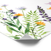 Mariage fleur sauvage Grande Affiche de bienvenue (Coin)