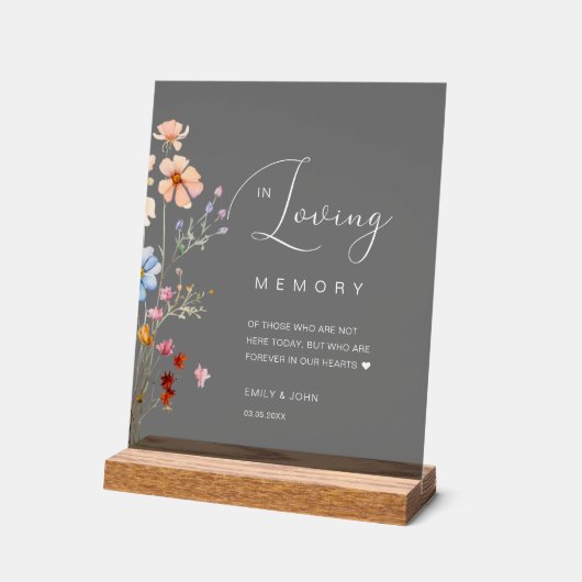 Mariage fleur sauvage "In Love Memory" (Angle)