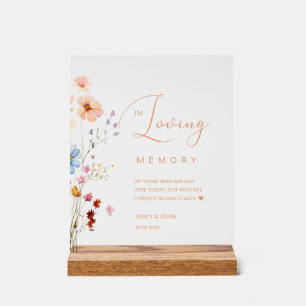 Mariage fleur sauvage "In Love Memory"