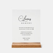 Mariage fleur sauvage "In Love Memory" (Recto)