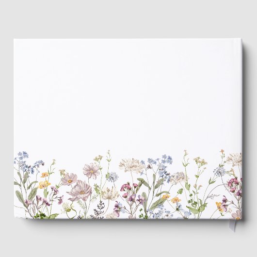 Mariage fleur sauvage Livre d'hôtes Floral Boho Mo (Verso)