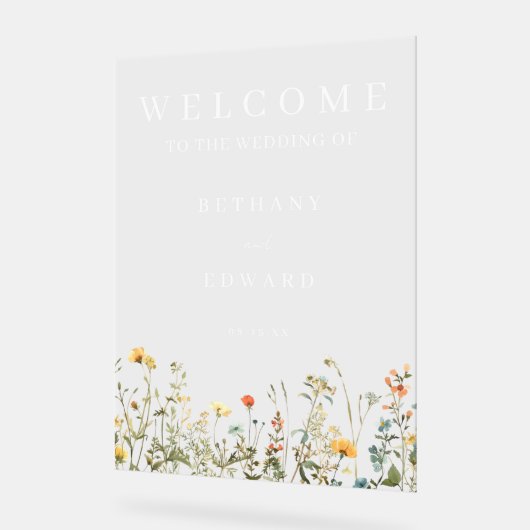 Mariage Fleur sauvage minimal (Angle)