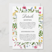 Mariage Fleur sauvage moderne Détails Carte de boî (Devant)