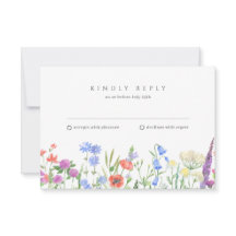 Mariage Fleur sauvage simple RSVP