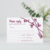 Mariage Fleur sauvage violet rouge foncé RSVP (Debout devant)