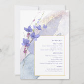Mariage fleur sauvage Watercolor Menu Peri ID954 (Devant)