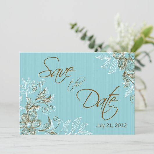 Mariage Fleur Save The Date (Debout devant)