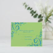 Mariage fleuri bleu et vert RSVP (Debout devant)