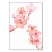 Mariage fleuri rose cerisier numéro de table (Dos)