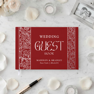 Mariage Fleuris Vintage Véritable Rouge
