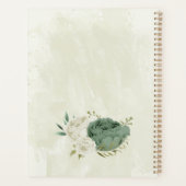 mariage fleurs blanches vert sauge (Dos)