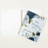 mariage fleurs bleu marine bleu clair (Devant avec enveloppe)