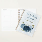 mariage fleurs bleu marine bleu clair (Devant avec enveloppe)