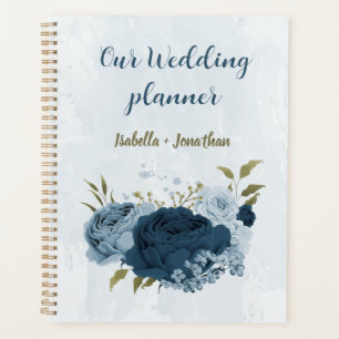 mariage fleurs bleu marine bleu clair