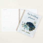 mariage fleurs bleu marine bleu clair (Devant avec enveloppe)