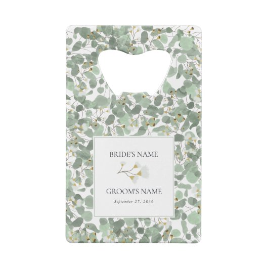 Mariage Fleurs de Eucalyptus Aquarelle (Dos)