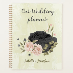 mariage fleurs rose blush noir