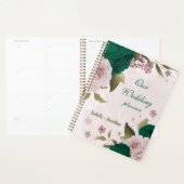 mariage fleurs roses vert émeraude (Devant avec enveloppe)