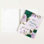 mariage fleurs vert émeraude violet (Devant avec enveloppe)