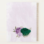 mariage fleurs vert émeraude violet (Dos)