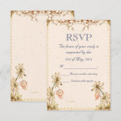 Mariage Fleurs vintages RSVP (Devant / Derrière)