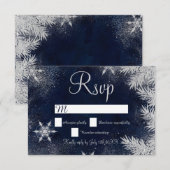 Mariage flocon de neige bleu argenté rsvp monde me (Devant / Derrière)