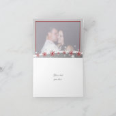 Mariage flocon de neige gris argenté rouge Merci p (Intérieur)