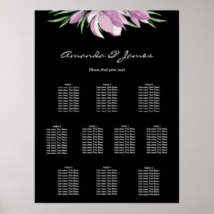 Mariage floral 10 Tableau de siège