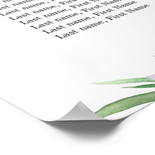 Mariage floral 16 Tableau de siège (Coin)