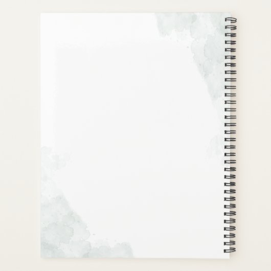 Mariage Floral à l'aquarelle Eucalyptus Script (Dos)