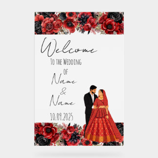 Mariage floral acrylique