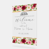 Mariage floral acrylique (Angle)
