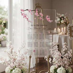 Mariage floral aquarelle Fleur de cerisier rose