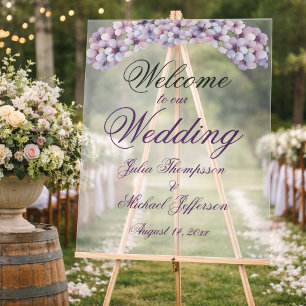 Mariage Floral Aquarelle Lilas Poétique Romantique