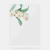 Mariage Floral Aquarelle Orchidées Blanches (Recto)